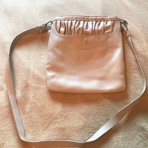 Frederic T gorgeous beige tan leather saddle bag